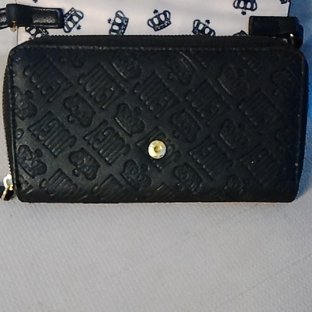 Juicy Couture Black Embossed Wristlet - Picture 5 of 6